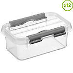 Helit Aufbewahrungsbox H6162102 Transparent Polypropylen 10 x 15 x 6,3 cm 12 Stück von helit