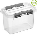 Helit Aufbewahrungsbox H6162202 Transparent Polypropylen 10 x 15 x 10,3 cm 6 Stück von helit