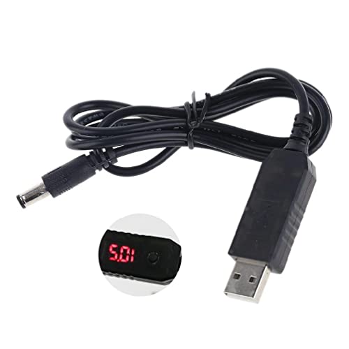 Universal für 3.0 USB zu 5V-12V Einstellbare Spannung Step Up 5,5 x 2,1 mm Kabel Power Boost Line für WiFi Router LED Streifen USB Datenkabel Blei Split Beruf Batterie Eliminator Kabel Spannung Radio von hero-s