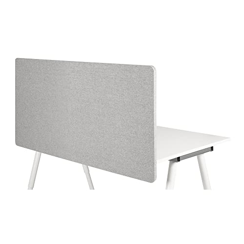 hjh OFFICE Akustik Trennwand Schreibtisch FLEXMIUT D 62 x 120 cm Stoff Hellgrau Sichtschutz Tischtrennwand 891008 von hjh OFFICE