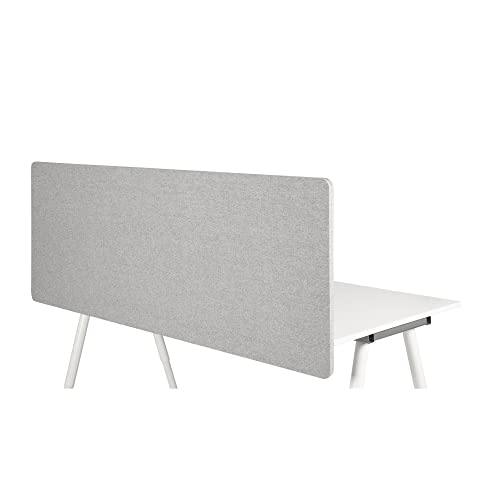 hjh OFFICE Akustik Trennwand Schreibtisch FLEXMIUT D 62 x 160 cm Stoff Hellgrau Sichtschutz Tischtrennwand 891009 von hjh OFFICE