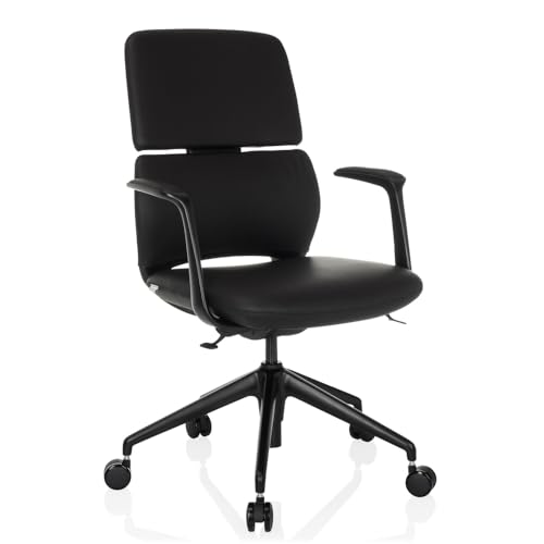 hjh OFFICE Bürostuhl Chefsessel aus Kunstleder, ergonomisch Atmos Designer Gepolsterter Drehstuhl höhenverstellbar, Weicher Bezug, Schwarz hjh OFFICE Bürostuhl Chefsessel aus Kunstleder, ergonomisch Atmos Designer Gepolsterter Drehstuhl höhenverstellbar, Weicher Bezug, Schwarz von hjh OFFICE
