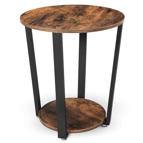 holz4home® Beistelltisch Lorie I Runder Wohnzimmertisch Ø50cm I Industrial-Look Braun I Vintagetisch Teetisch Vintage Sofatisch I Moderner Beistelltisch Fernsehtisch holz4home® Beistelltisch Lorie I Runder Wohnzimmertisch Ø50cm I Industrial-Look Braun I Vintagetisch Teetisch Vintage Sofatisch I Moderner Beistelltisch Fernsehtisch von holz4home