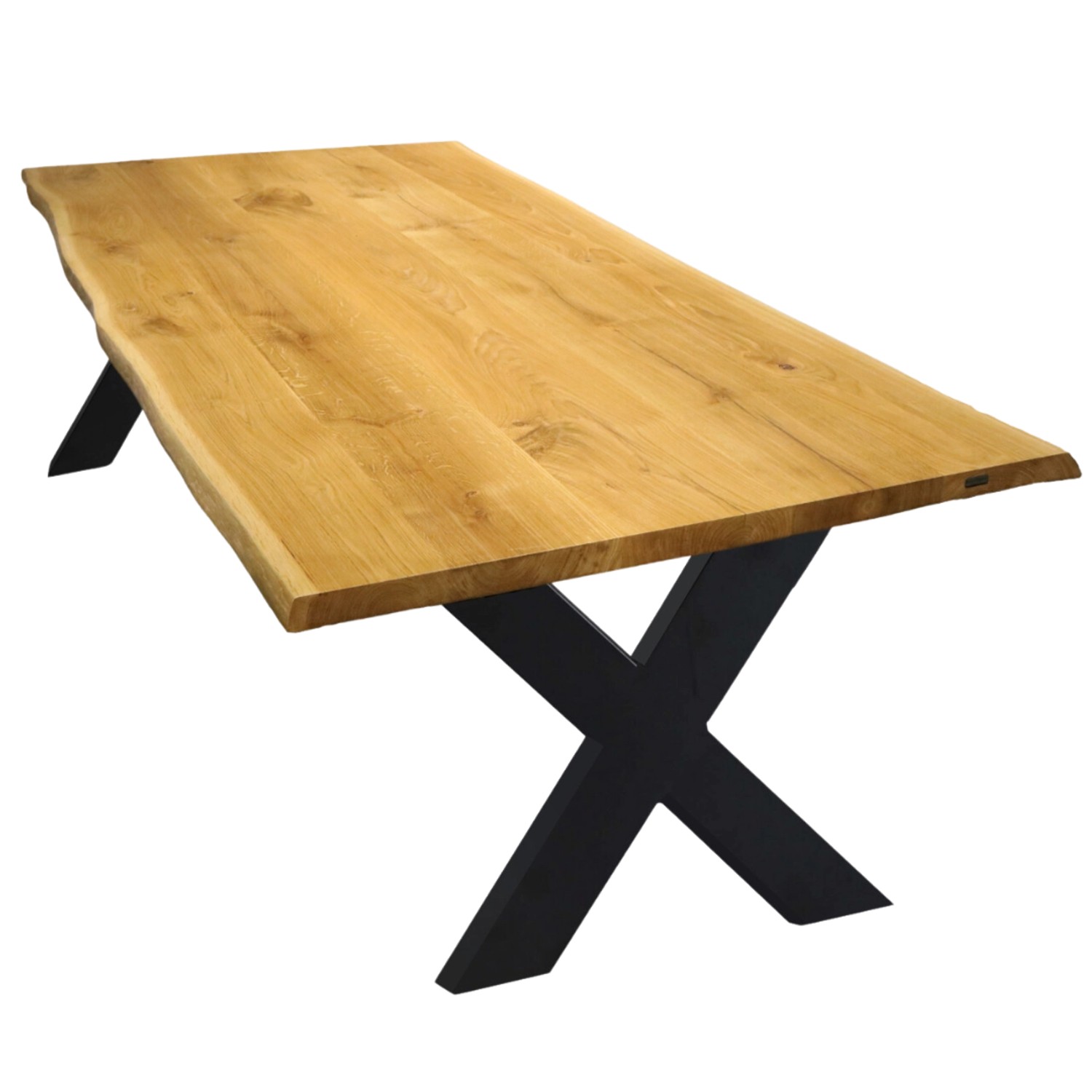 holz4home Tischplatte 200x100 cm mit Baumkante aus Massiver Eiche inkl. X Tischbeine holz4home Tischplatte 200x100 cm mit Baumkante aus Massiver Eiche inkl. X Tischbeine von holz4home