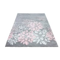 Home affaire Hochflor-Teppich "Susan", rechteckig, angenehme Haptik, florales Muster, Blumen, Wohnzimmer, Schlafzimmer von home affaire