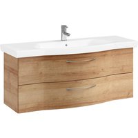 Badezimmer Waschtisch, 122cm, in Riviera Eiche quer Nb. SOLINGEN-66, B/H/T ca. 122/200/51,5 cm