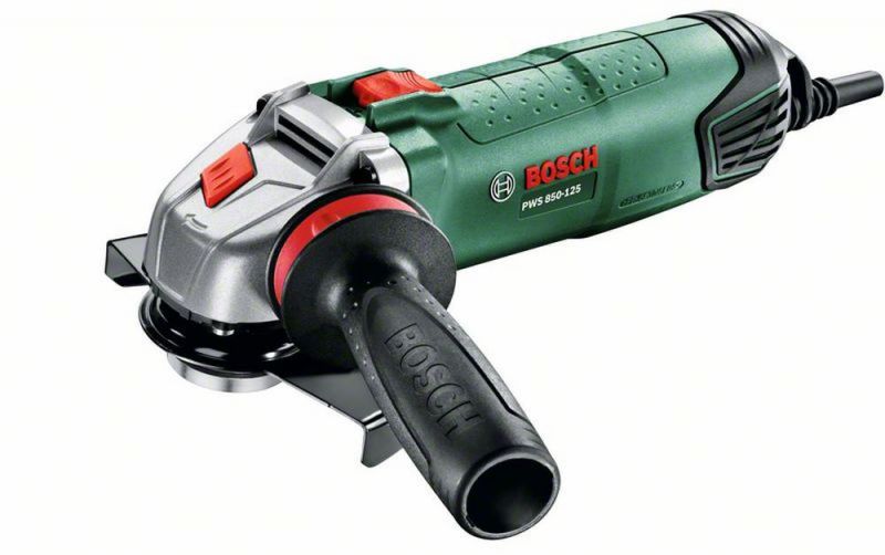 Bosch Winkelschleifer PWS 850-125 mit Diamanttrennscheibe 06033A270C von BOSCH grün