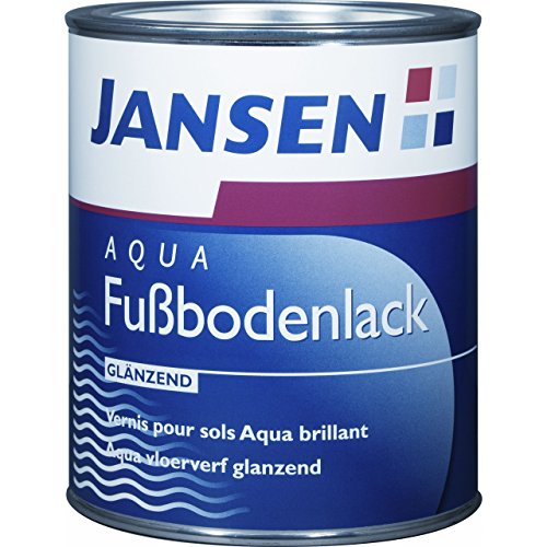 Jansen Aqua Fußbodenlack 750ml ideale Bodenbeschichtung für den Wohnbereich weiß