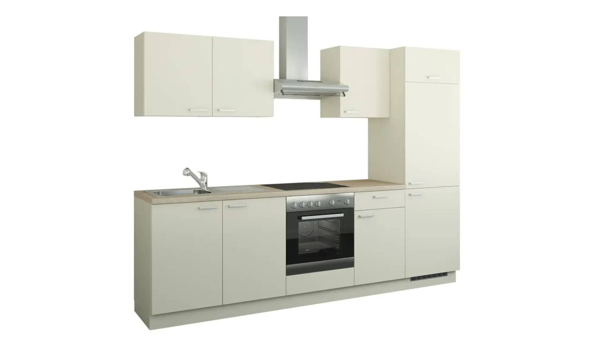 Küchenzeile mit Elektrogeräten ¦ creme ¦ Maße (cm): B: 270 Küchen > Küchenblöcke mit E-Geräten - Möbel Kraft