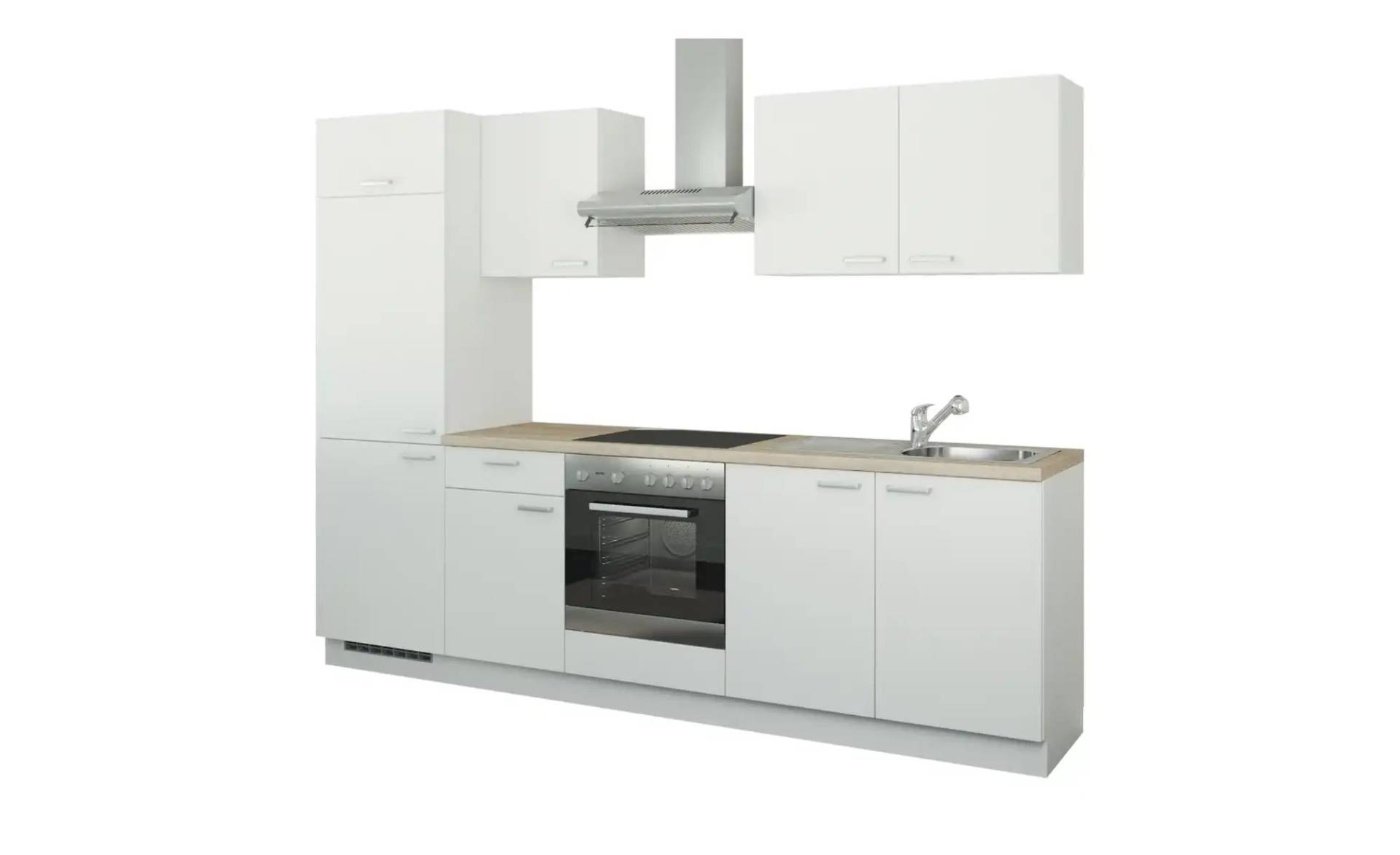 Küchenzeile mit Elektrogeräten ¦ weiß ¦ Maße (cm): B: 270 Küchen > Küchenblöcke mit E-Geräten - Möbel Kraft