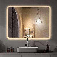 Meidom - Badspiegel 101x76 Anti Fog 3 Farbe Doppelte Lichtleisten von MEIDOM