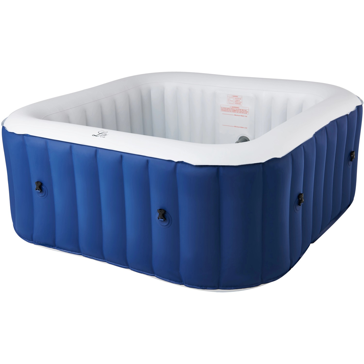 Mobiler Whirlpool SQUARE NAVY Marineblau 158 x 158 x 68 cm f. 4 Pers. von -