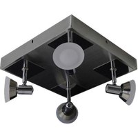 Näve Leuchten LED-Deckenleuchte NV1226942 Chrom Metall Glas B/H/T: ca. 28x13x28 cm null 4 Brennstellen von Näve