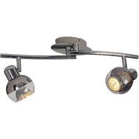 Näve Leuchten LED-Wand- Deckenleuchten NV1117542 Chrom Glas Metall B/H/T: ca. 41x8x14 cm GU10 2 Brennstellen von Näve