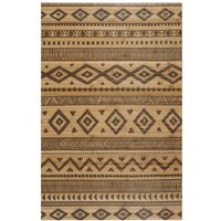 Natürliche Teppich Bambús, Anti-Rutsch, Ethnisches Schwarz, 60 x 90cm - Ethnisches Schwarz von STORESDECO