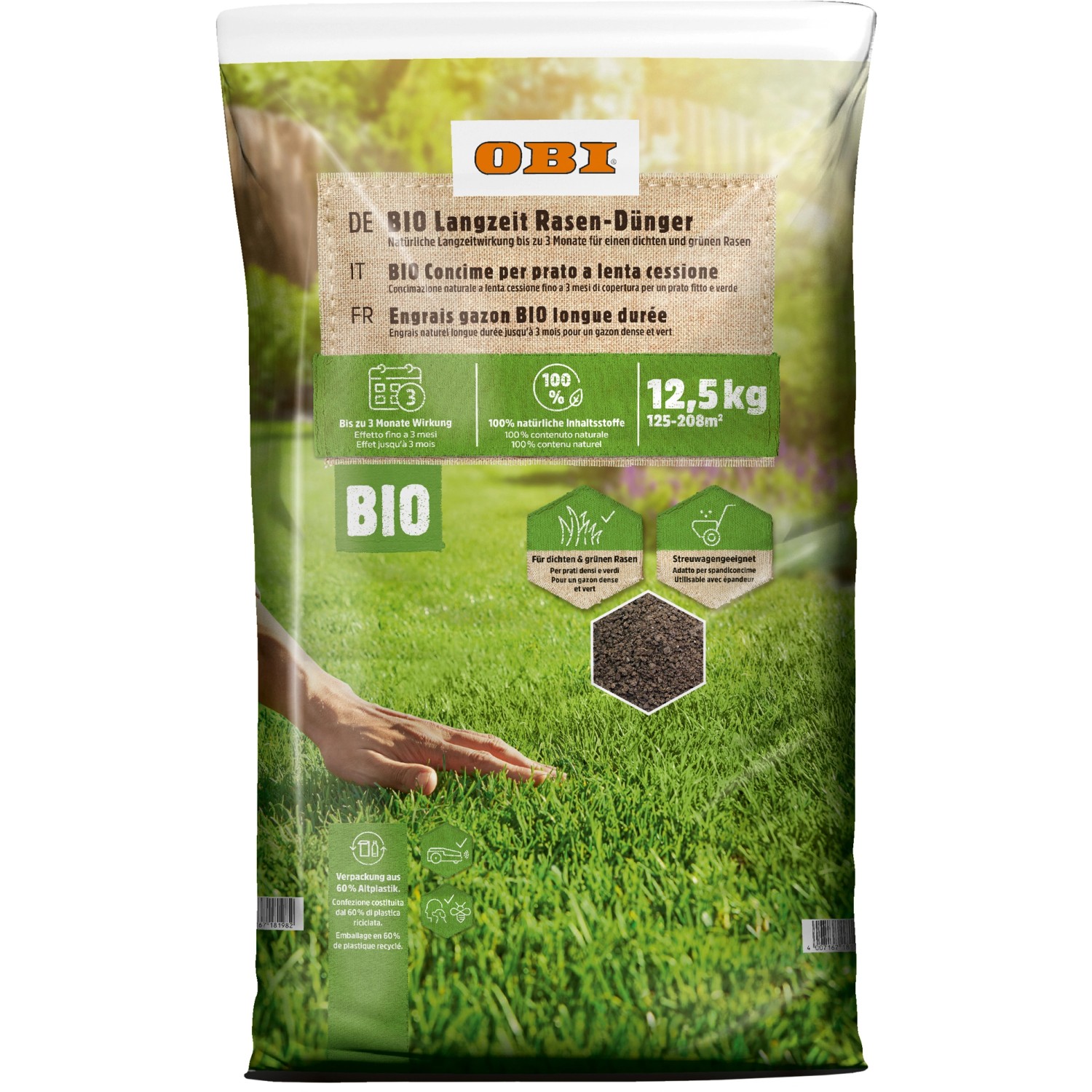 Obi Bio Langzeit-Rasendünger 12,5 kg von GROW by OBI