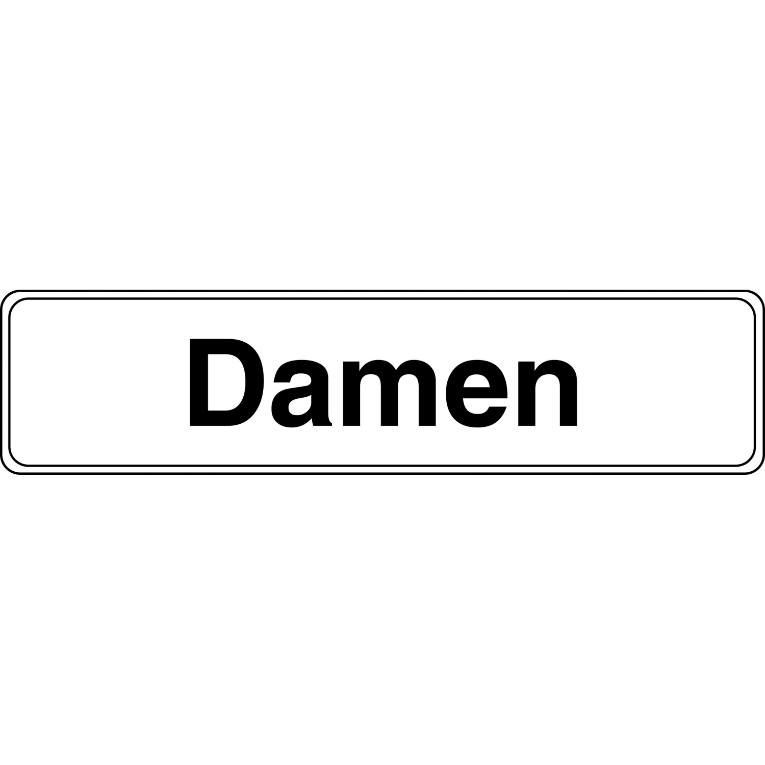 Signum Safety Signs Tür-/Hinweisschild Damen 4,8 cm x 20 cm Weiß von Pinter Signum SSS