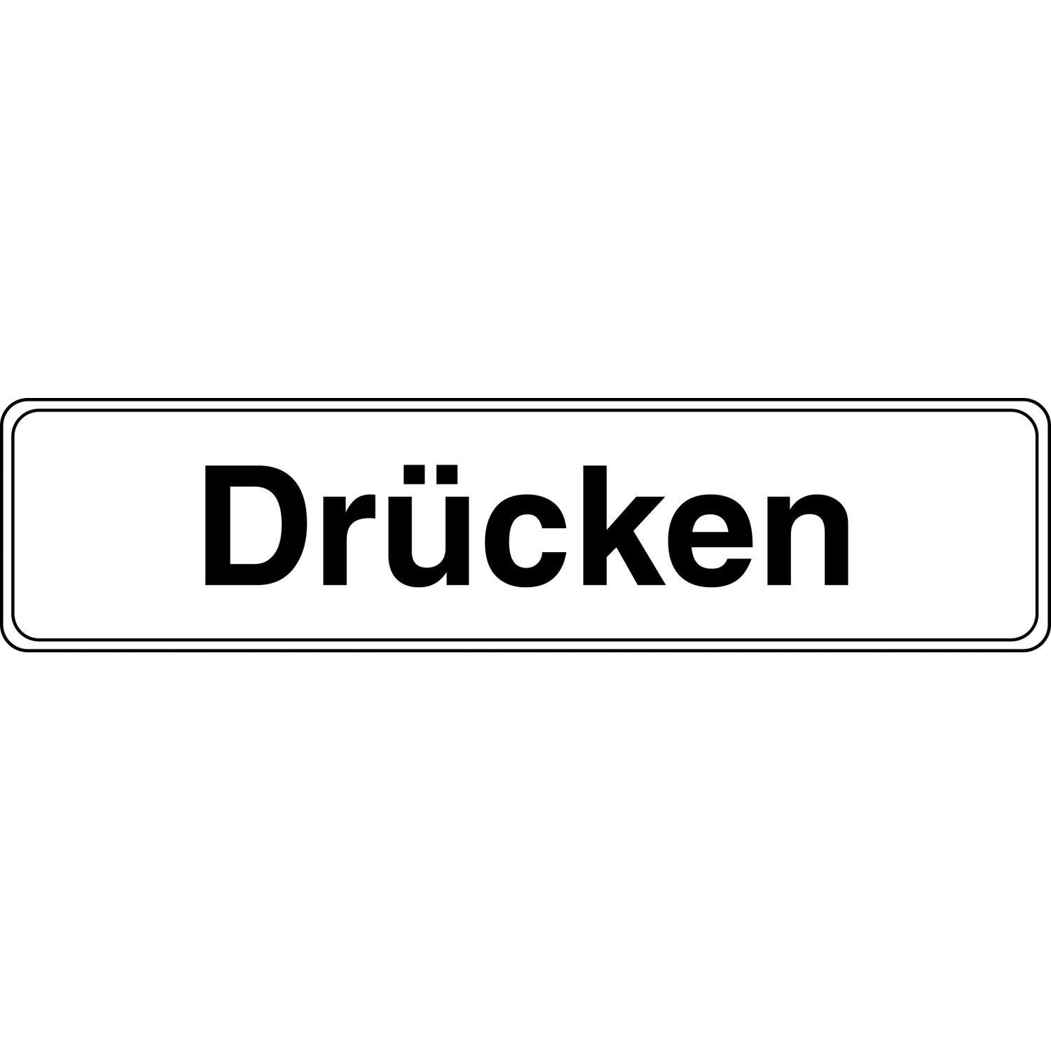 Signum Safety Signs Tür-/Hinweisschild Drücken 4,8 cm x 20 cm Weiß von Pinter Signum SSS