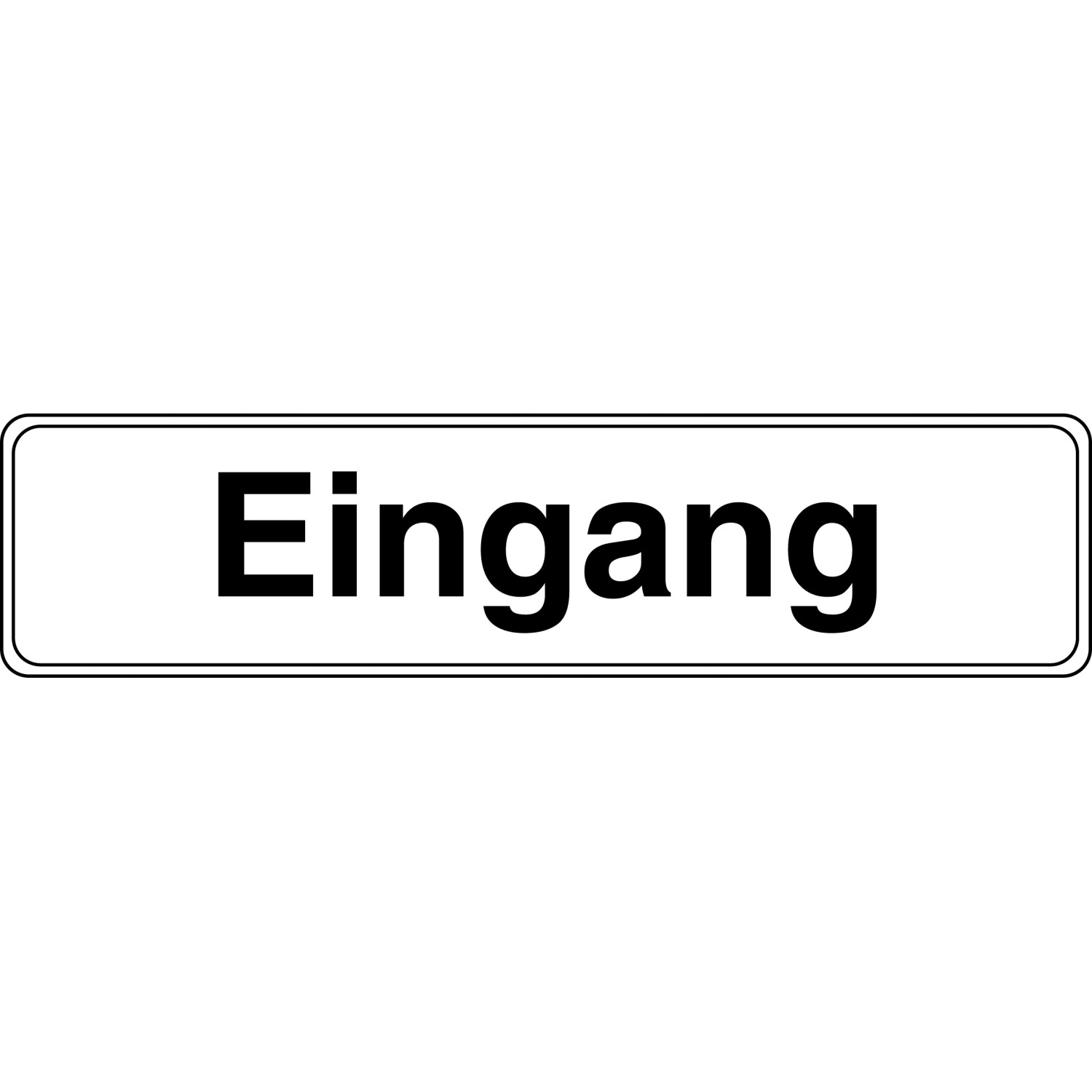 Signum Safety Signs Tür-/Hinweisschild Eingang 4,8 cm x 20 cm Weiß von Pinter Signum SSS