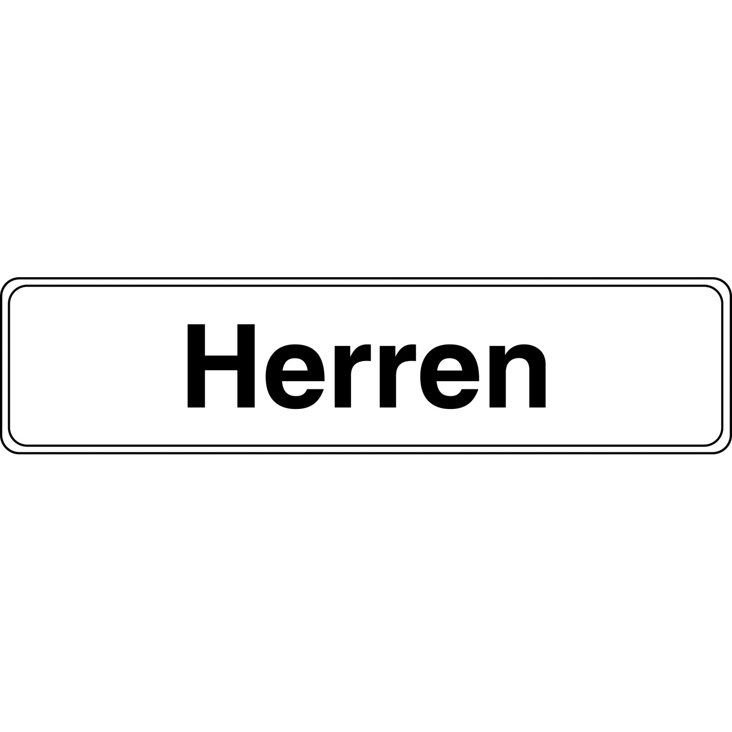 Signum Safety Signs Tür-/Hinweisschild Herren 4,8 cm x 20 cm Weiß von Pinter Signum SSS