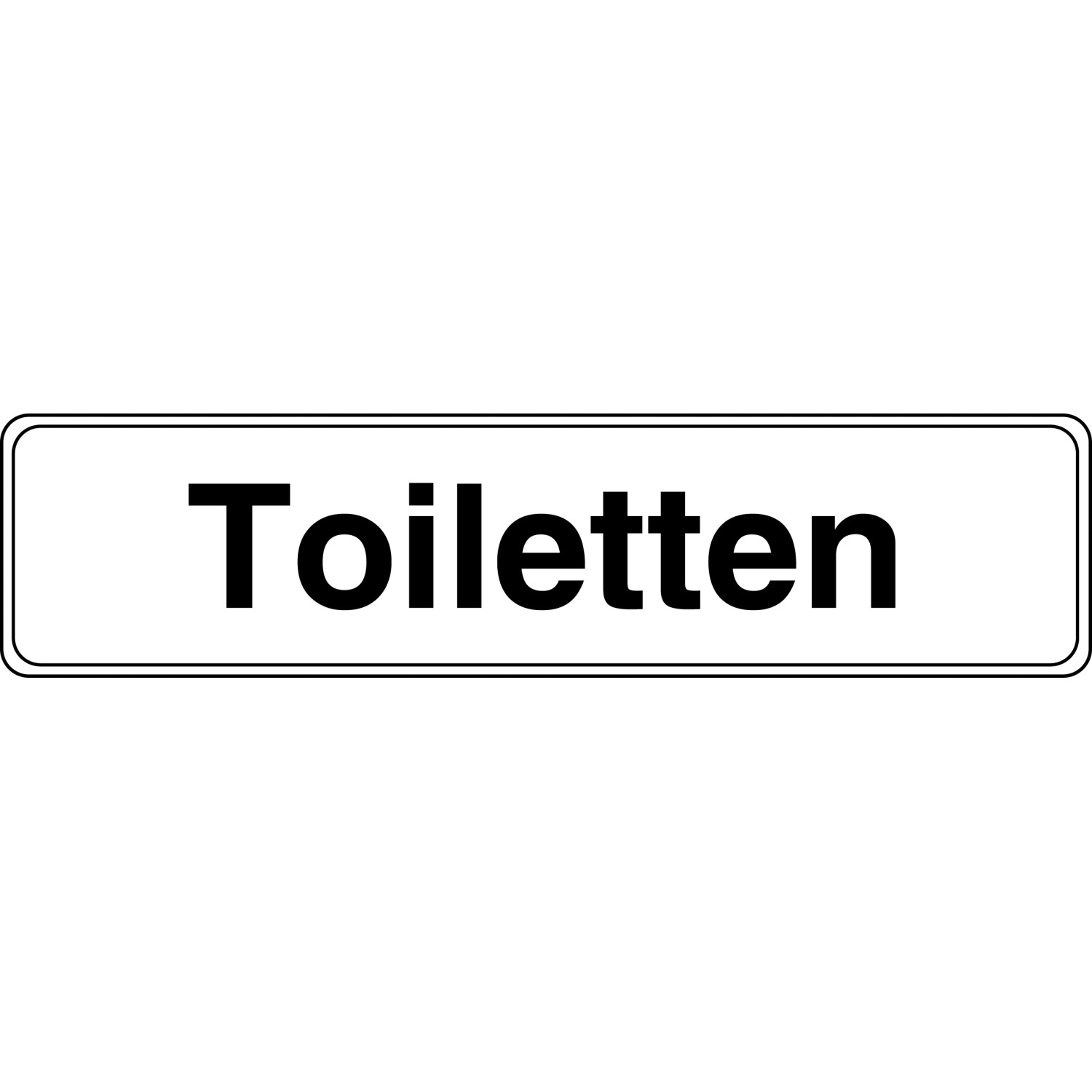 Signum Safety Signs Tür-/Hinweisschild Toiletten 4,8 cm x 20 cm Weiß von Pinter Signum SSS