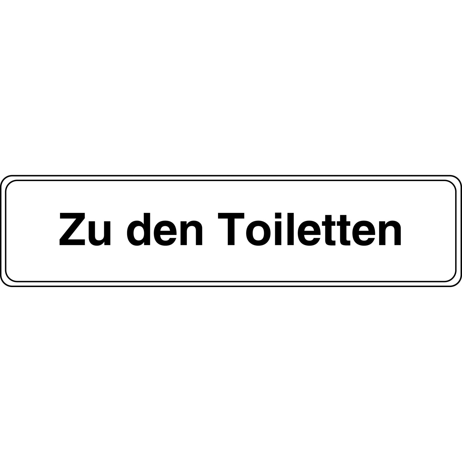 Signum Safety Signs Tür-/Hinweisschild Zu den Toiletten 4,8 cm x 20 cm Weiß von Pinter Signum SSS