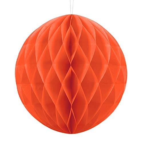 Unbekannt Wabenball 1 STK Ø 30 cm - Pompoms Wabenbälle Deckendeko Hängedeko Honeycombs (Orange) von PartyDeco