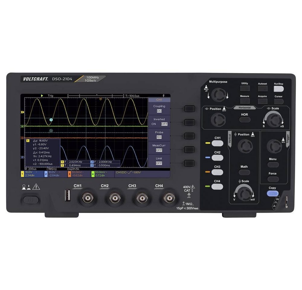 VOLTCRAFT Multimeter Digital-Oszilloskop, Digital-Speicher (DSO) von VOLTCRAFT