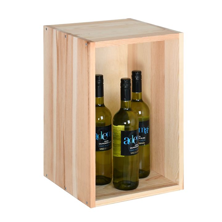 Weinlagerkiste VENETO, natur H 30 x B 45 x T 30 cm von VINCASA