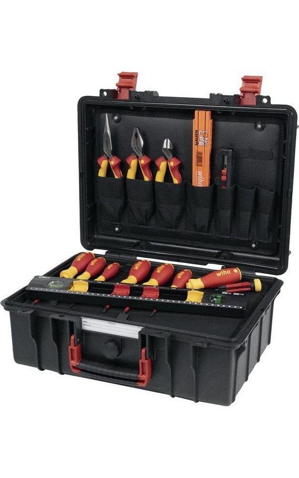 Wiha Werkzeugkoffer Werkzeugsortiment Basic Set L electric 45530 17-teilig im Schutzkoffer von Wiha