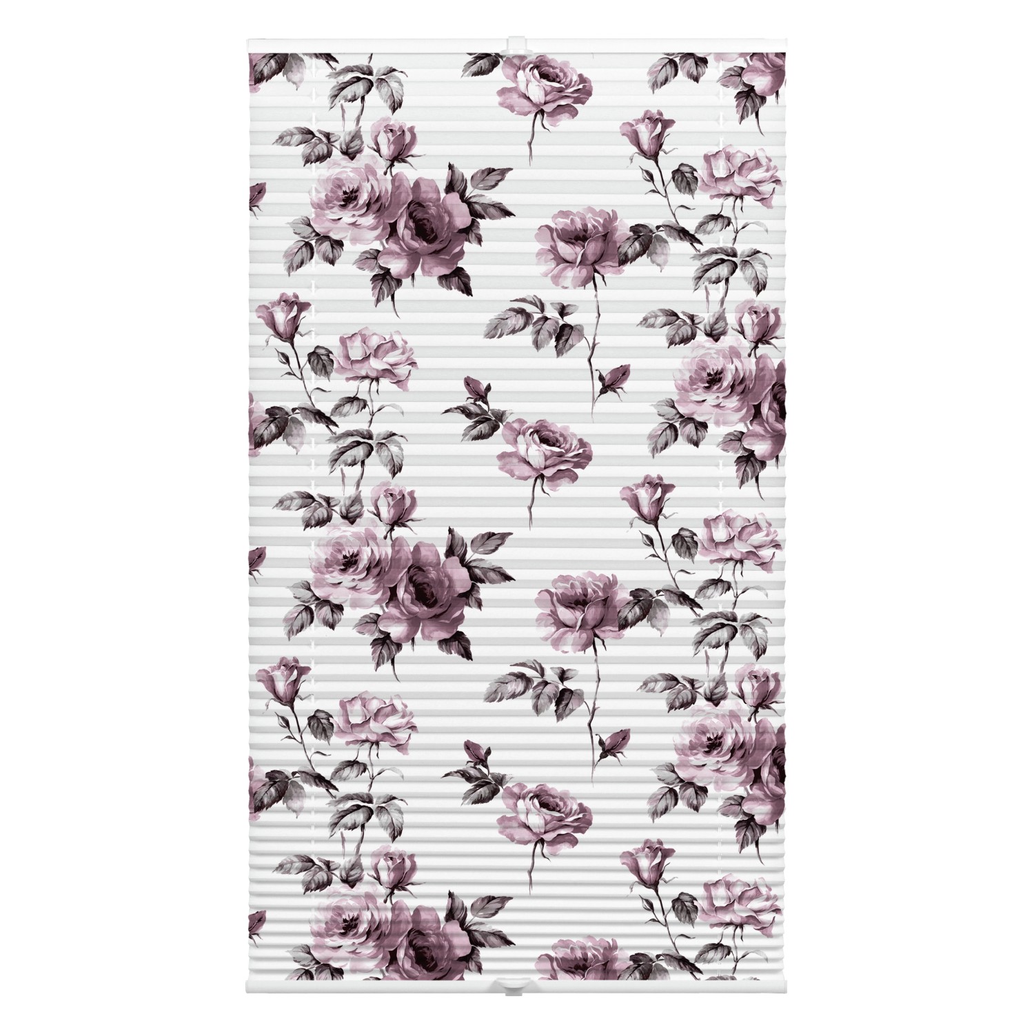 Wohnidee Plissee mit 2 Bedienschienen Rose 60 cm x 130 cm von -