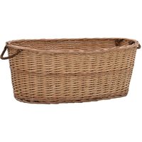 Riceel - vidaXL Holzkorb mit Tragegriffen 88 x 57 x 34 cm Natur Weide von BONNEVIE