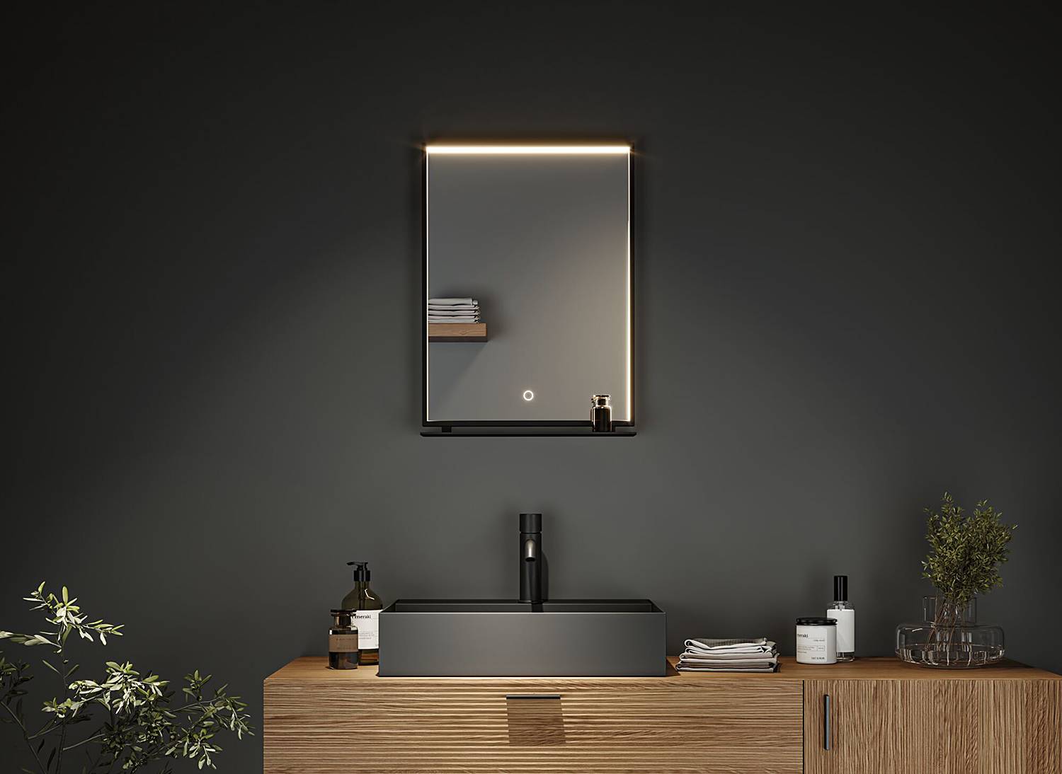 home24 Badspiegel Miro 45 x 62 x 12cm Schwarz Aluminium, lackiert Spiegelglas 45 x 62 x 12cm home24 Badspiegel Miro 45 x 62 x 12cm Schwarz Aluminium, lackiert Spiegelglas 45 x 62 x 12cm von home24
