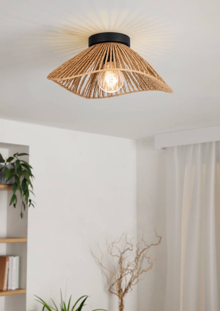 home24 Deckenleuchte Lavister 39 x 18 x 39cm Braun Material: Metall, Papier Metallart: Stahl Oberfläche Metall: Lackiert E27 home24 Deckenleuchte Lavister 39 x 18 x 39cm Braun Material: Metall, Papier Metallart: Stahl Oberfläche Metall: Lackiert E27 von home24