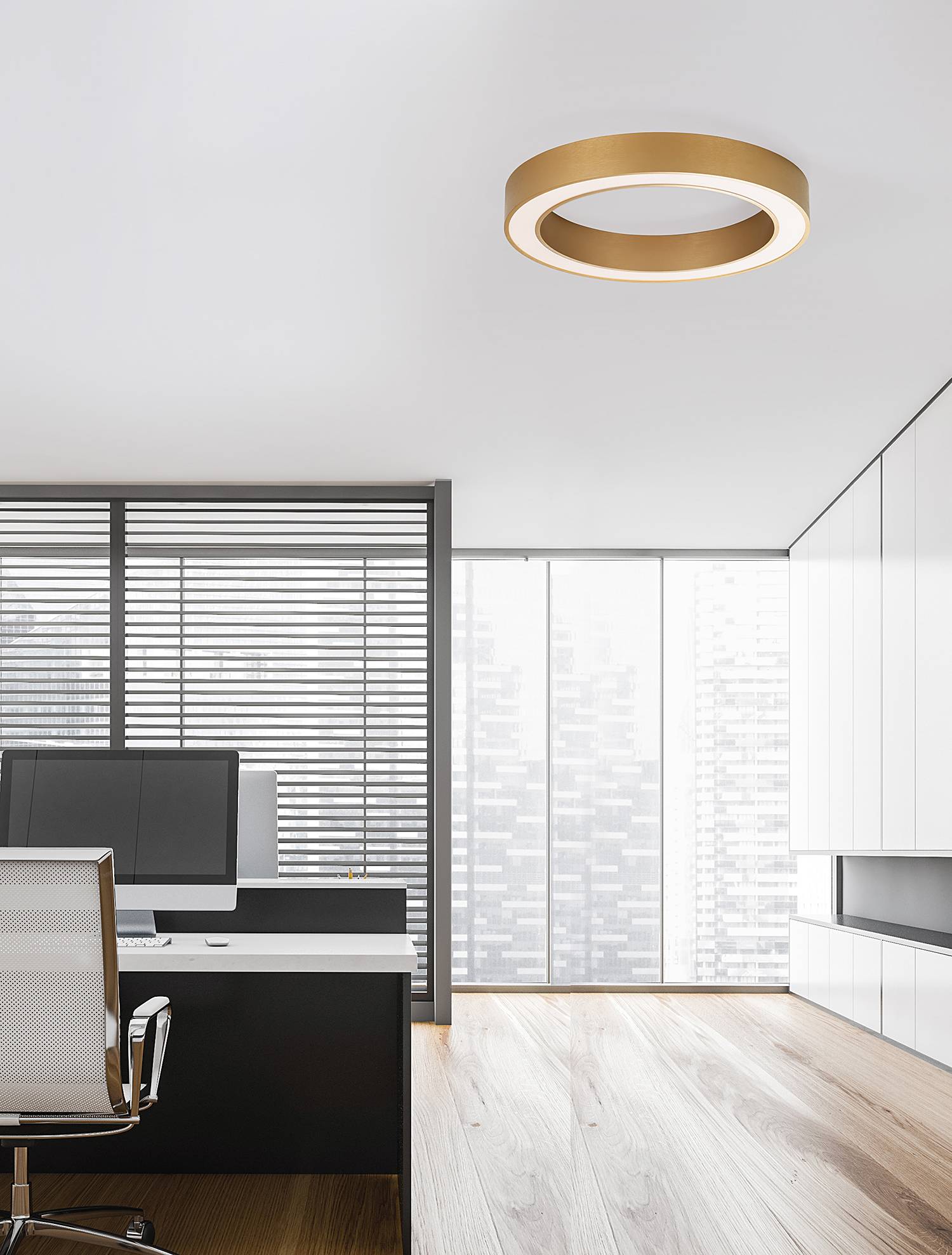 home24 Deckenleuchte Morbido Ø 60cm Gold/Gold Kabel ABS, Fassung ABS, Baldachin Aluminium, Gehäuse Leuchte Aluminium Nicht austauschbare LEDs home24 Deckenleuchte Morbido Ø 60cm Gold/Gold Kabel ABS, Fassung ABS, Baldachin Aluminium, Gehäuse Leuchte Aluminium Nicht austauschbare LEDs von home24