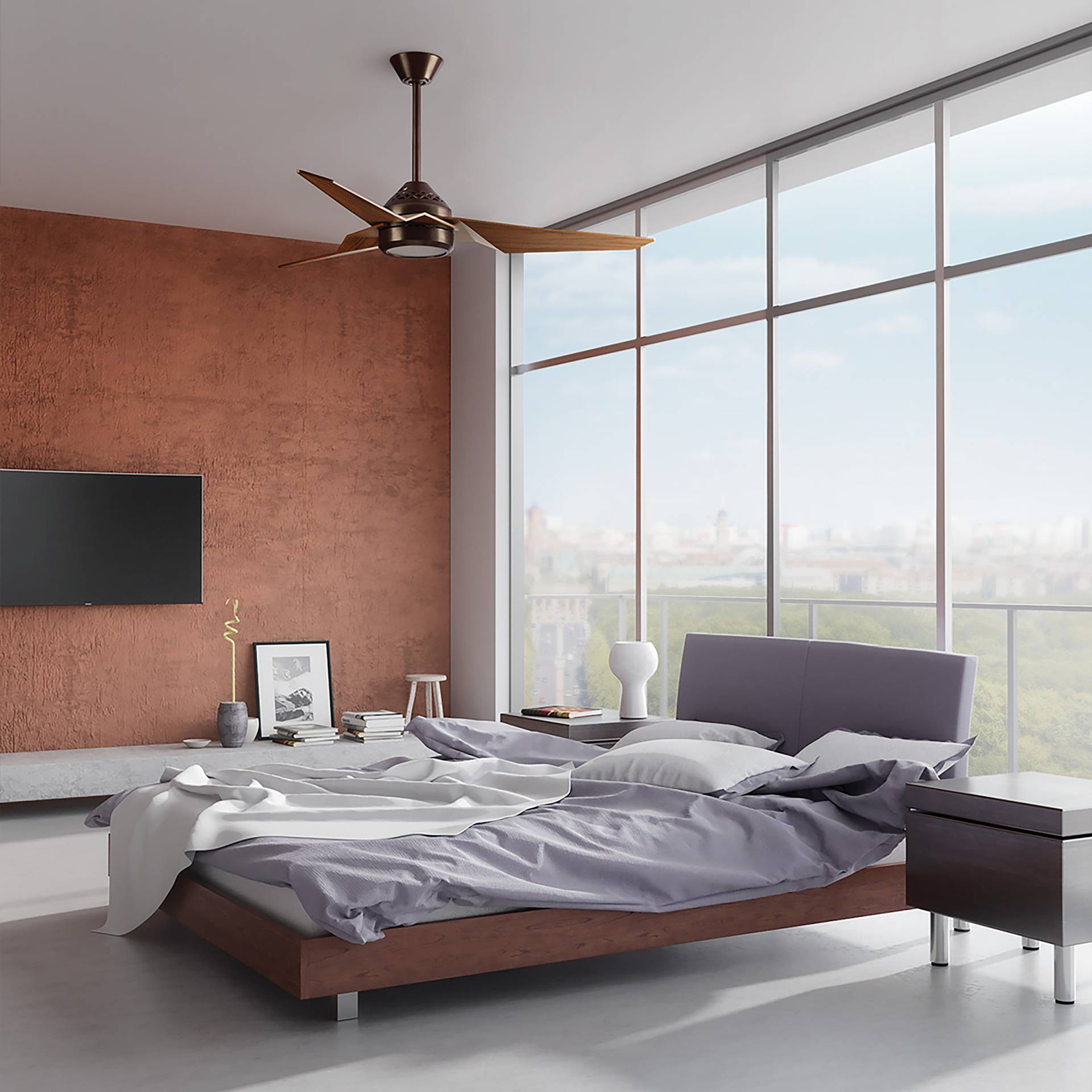 home24 Deckenventilator Jade 152 x 35 x 152cm Braun home24 Deckenventilator Jade 152 x 35 x 152cm Braun von home24