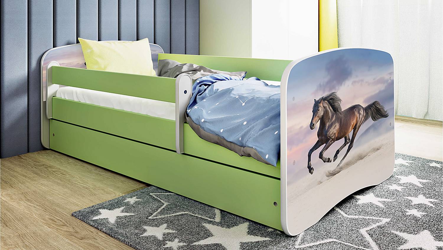 home24 Einzelbett - Pferd 80 x 160cm mit Lattenrost & Matratze Grün/Hellgrün home24 Einzelbett - Pferd 80 x 160cm mit Lattenrost & Matratze Grün/Hellgrün von home24