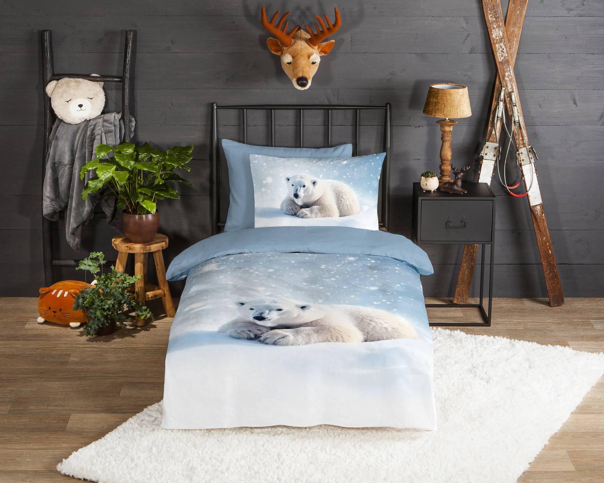home24 Flanell-Bettwäsche 33079 140 x 200/220 cm + Kissen 70 x 60 cm Blau home24 Flanell-Bettwäsche 33079 140 x 200/220 cm + Kissen 70 x 60 cm Blau von home24
