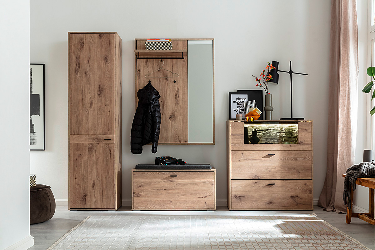 home24 Garderobenpaneel 93 cm 93 x 124 x 32cm Braun home24 Garderobenpaneel 93 cm 93 x 124 x 32cm Braun von home24
