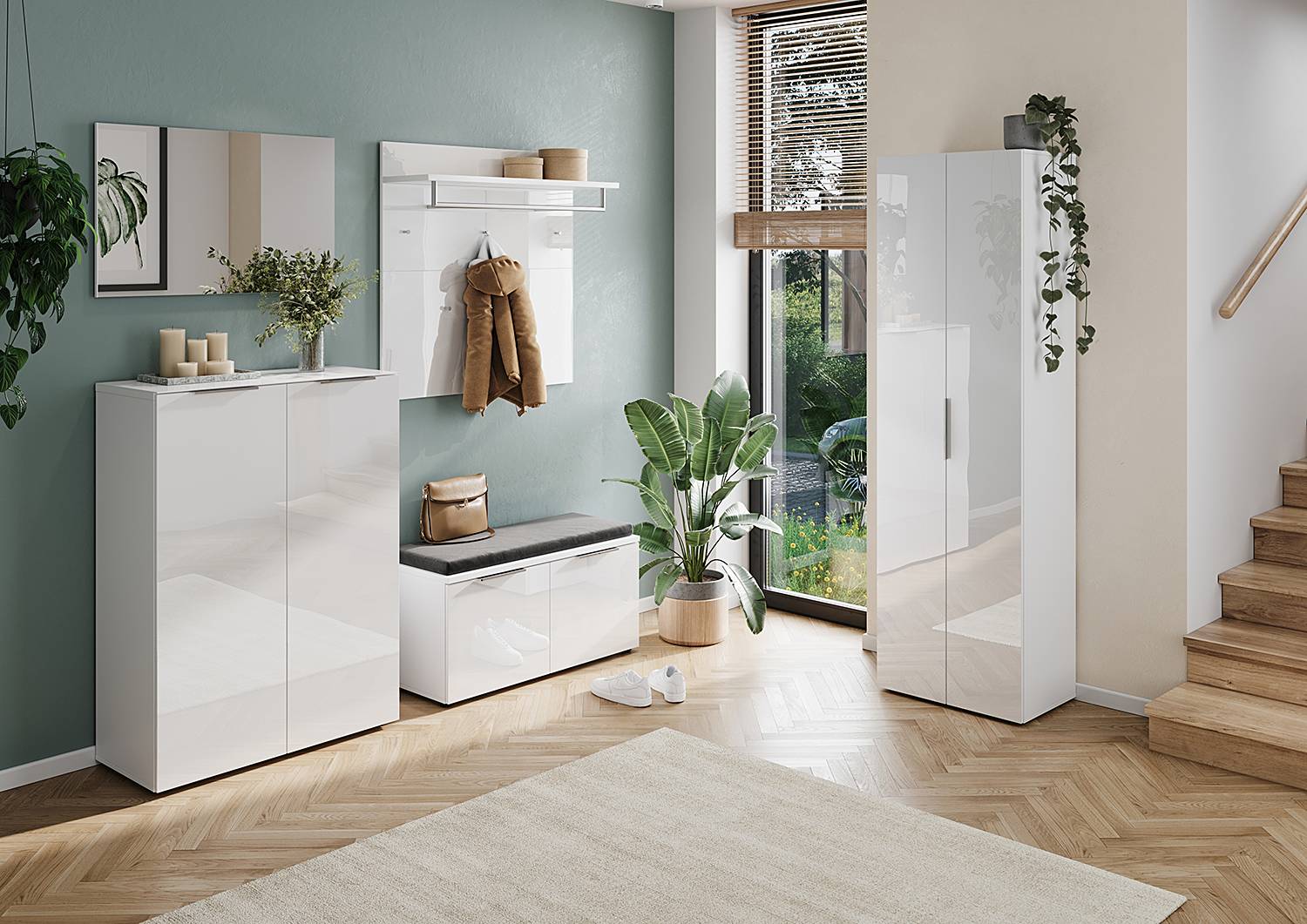 home24 Garderobenpaneel 97 x 96 x 30cm Weiß/Weiß home24 Garderobenpaneel 97 x 96 x 30cm Weiß/Weiß von home24