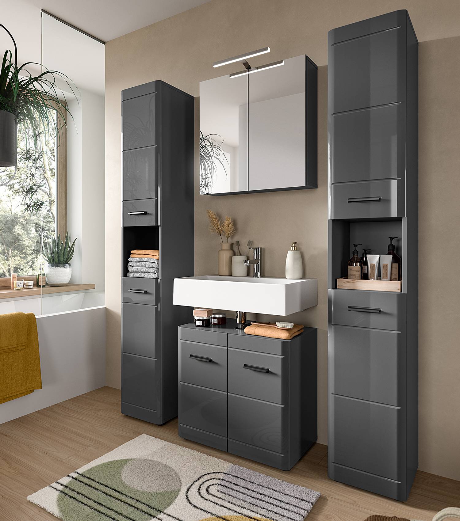 home24 Hochschrank 30 x 180 x 30cm Grau home24 Hochschrank 30 x 180 x 30cm Grau von home24