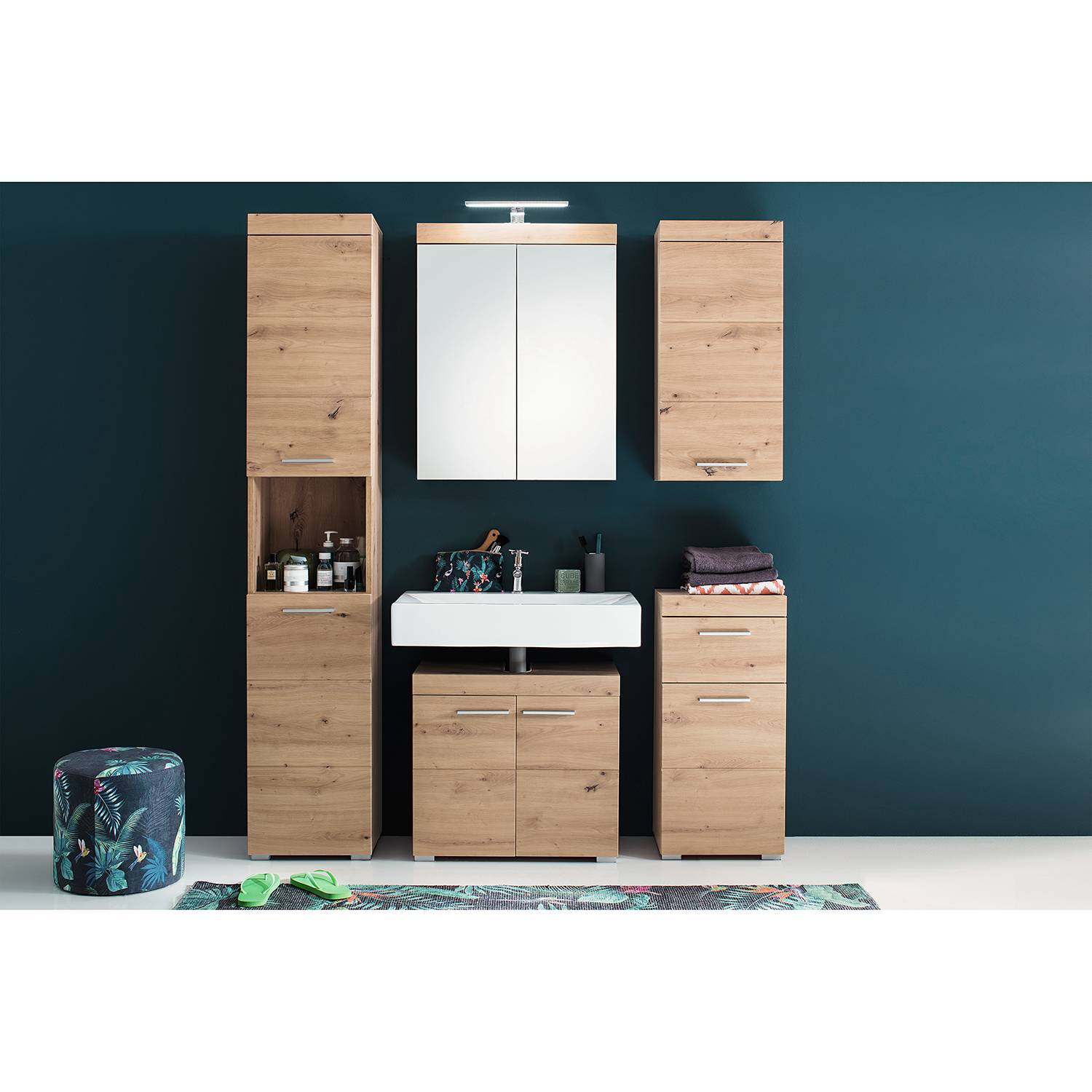 home24 Hochschrank Amanda I 37 x 190 x 31cm Braun/Asteiche Dekor home24 Hochschrank Amanda I 37 x 190 x 31cm Braun/Asteiche Dekor von home24