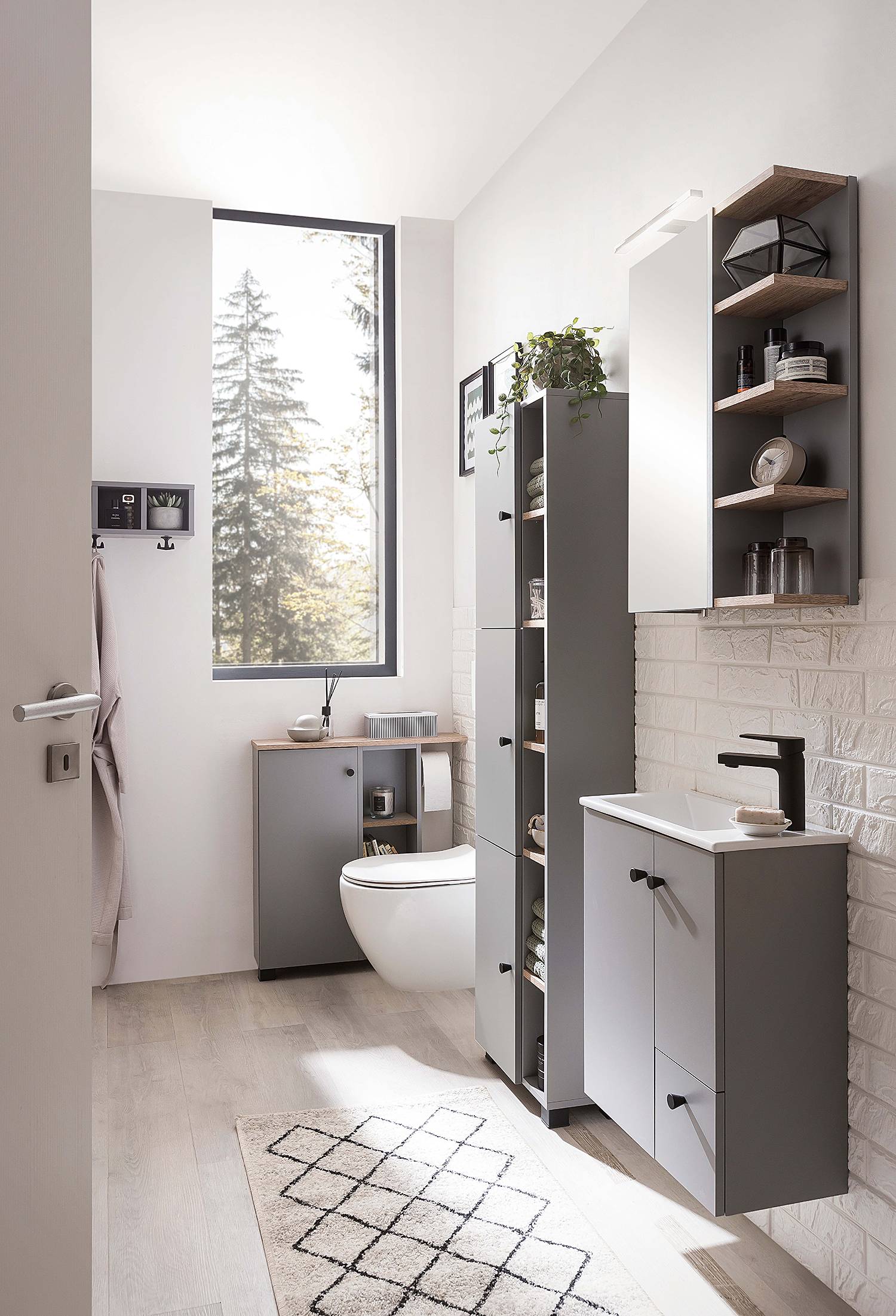 home24 Hochschrank Balto 45 x 168 x 23cm Grau/Grau home24 Hochschrank Balto 45 x 168 x 23cm Grau/Grau von home24