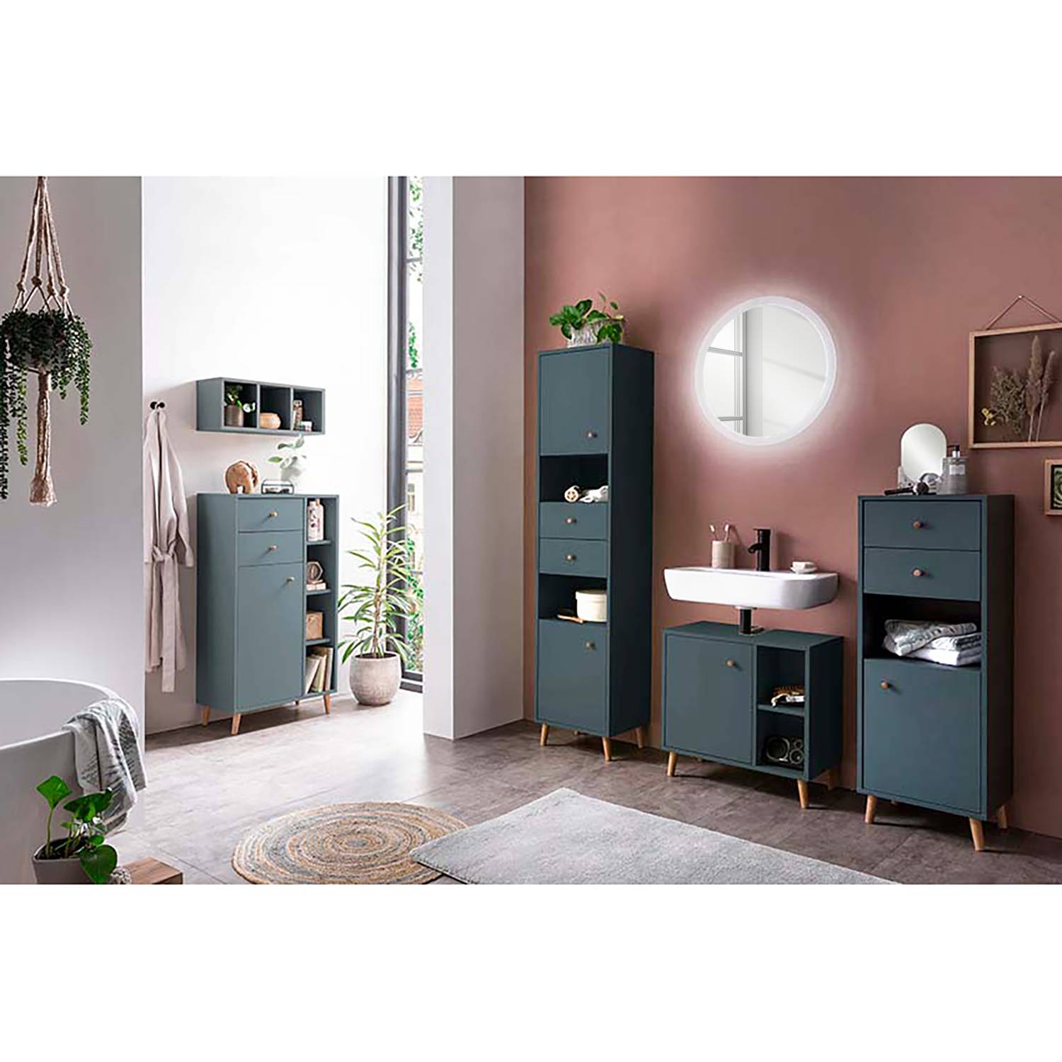home24 Hochschrank Bjarne 41 x 181 x 33cm Blau/Graublau home24 Hochschrank Bjarne 41 x 181 x 33cm Blau/Graublau von home24