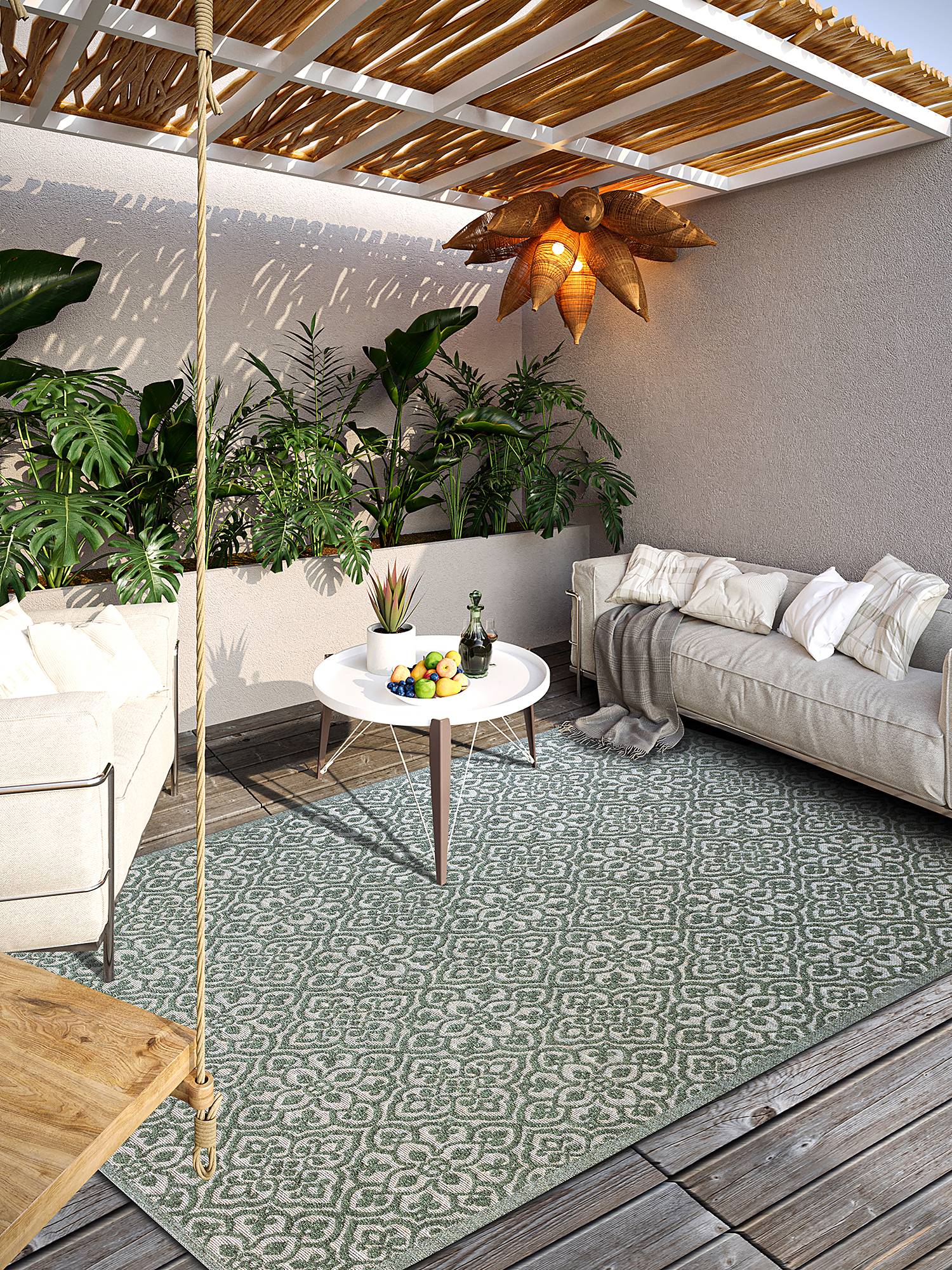 home24 In- & Outdoorteppich Julie Grün/Grün Recyceltes Polyester 200 x 290cm home24 In- & Outdoorteppich Julie Grün/Grün Recyceltes Polyester 200 x 290cm von home24