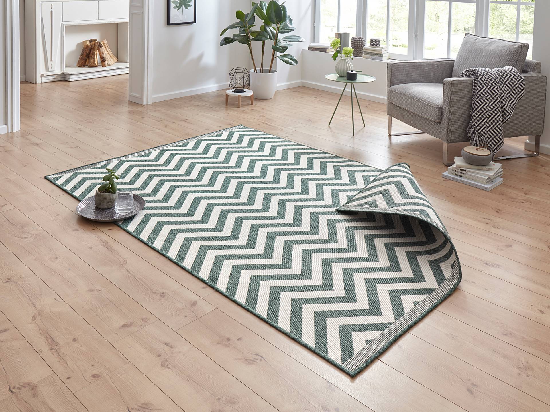 home24 In- & Outdoorteppich Palma Grün/Grün Polypropylen 240 x 0 x 340cm home24 In- & Outdoorteppich Palma Grün/Grün Polypropylen 240 x 0 x 340cm von home24
