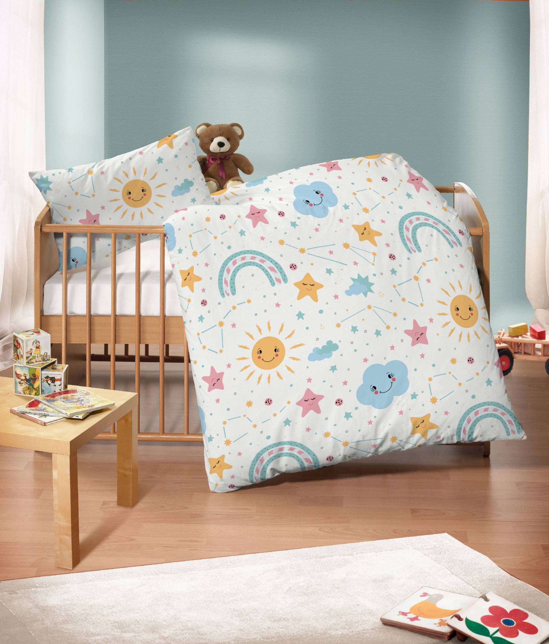 home24 Kinder Linon-Bettwäsche Kuohu 100 x 135 cm + Kissen 40 x 60 cm Beige/Multicolor home24 Kinder Linon-Bettwäsche Kuohu 100 x 135 cm + Kissen 40 x 60 cm Beige/Multicolor von home24