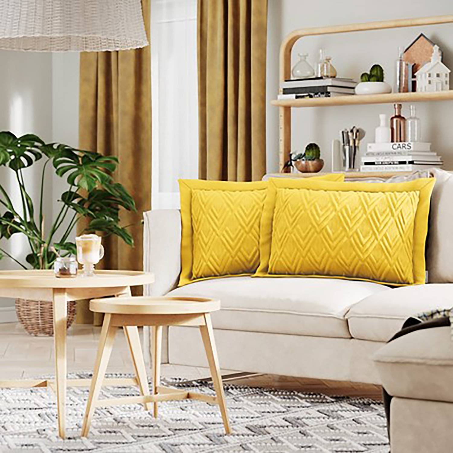home24 Kissenbezug 2er-Set Gelb/Gelb 50 x 70cm Webstoff home24 Kissenbezug 2er-Set Gelb/Gelb 50 x 70cm Webstoff von home24