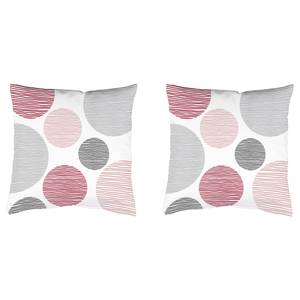 home24 Kissenbezug Borden 2er-Set Rot/Rosé 50 x 50cm Webstoff home24 Kissenbezug Borden 2er-Set Rot/Rosé 50 x 50cm Webstoff von home24