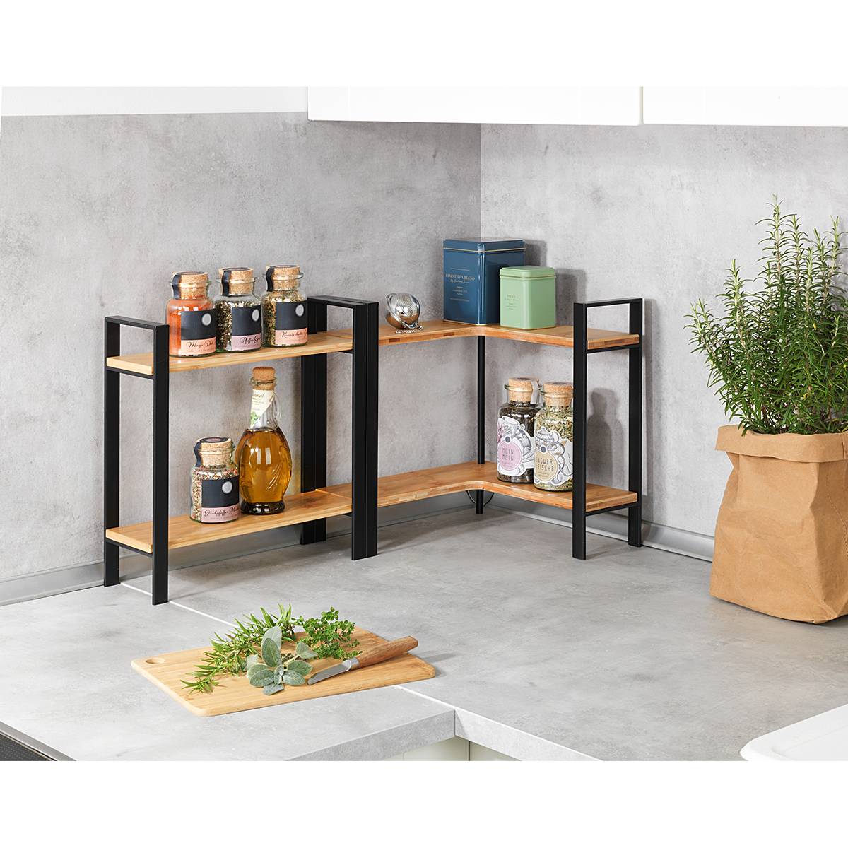 home24 Küchenregal für Arbeitsplatte Lou 32 x 33 x 11cm Schwarz home24 Küchenregal für Arbeitsplatte Lou 32 x 33 x 11cm Schwarz von home24